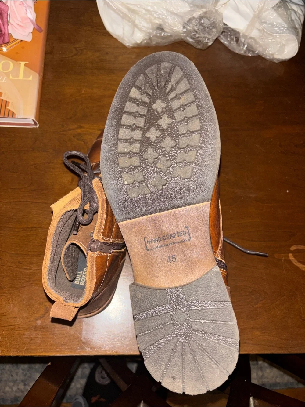 Men's Brown Leather Chukka Lace-Up Boots